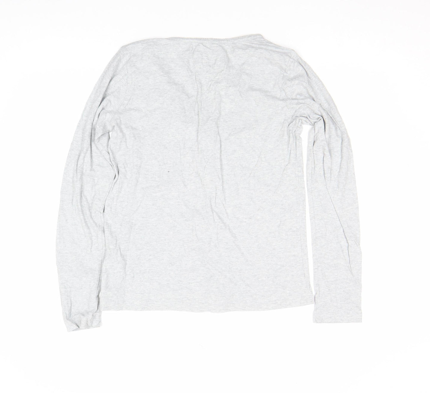 FatFace Women’s Grey Cotton Long Sleeve Button-Up Top Size 12