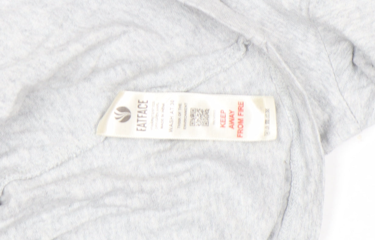 FatFace Women’s Grey Cotton Long Sleeve Button-Up Top Size 12