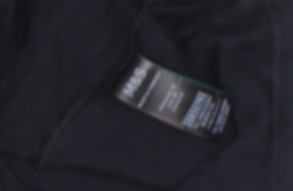 Marks and Spencer Women’s Black Short Sleeve Jersey T-Shirt Size 12