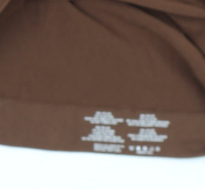 Womens UK Size L URB SPORT Brown Cropped T-Shirt