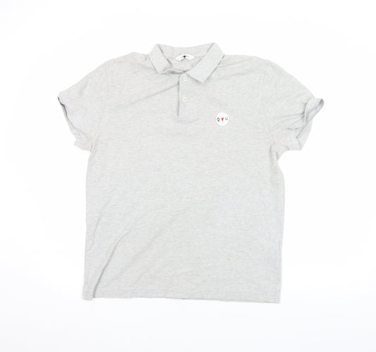 Mens UK Size L Samsøe & Samsøe Cotton Blend Polo Shirt
