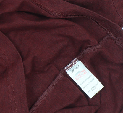 AW85 Men's Brown Short Sleeve Cotton Blend Polo Shirt Size M