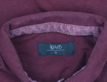 AW85 Men's Brown Short Sleeve Cotton Blend Polo Shirt Size M