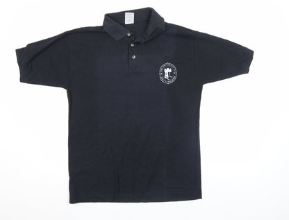 Airak Men's Black Short Sleeve University Polo Shirt Size M