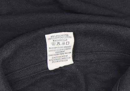 Airak Men's Black Short Sleeve University Polo Shirt Size M