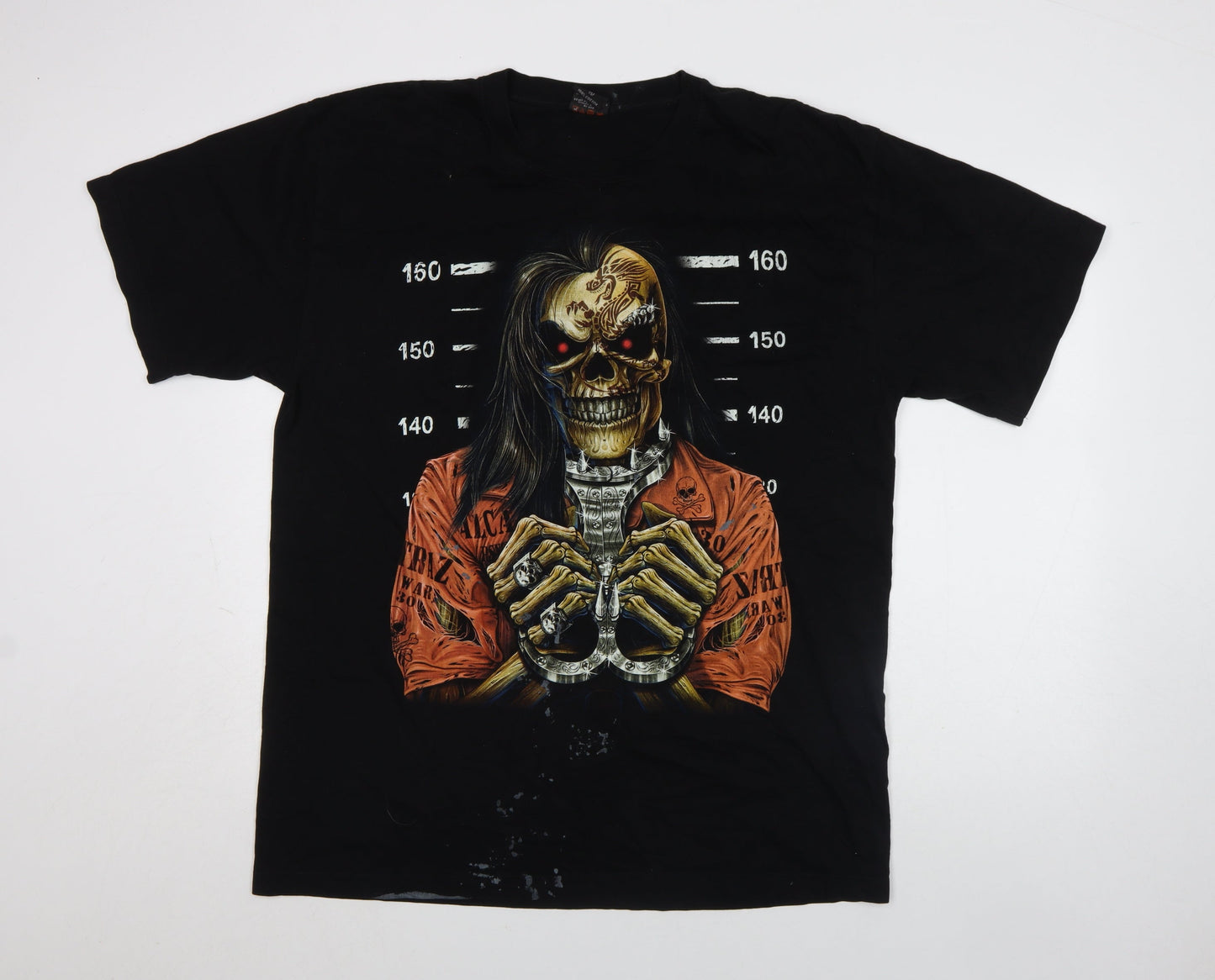 Wild Men's Black XL Skull Horror Graphic T-Shirt