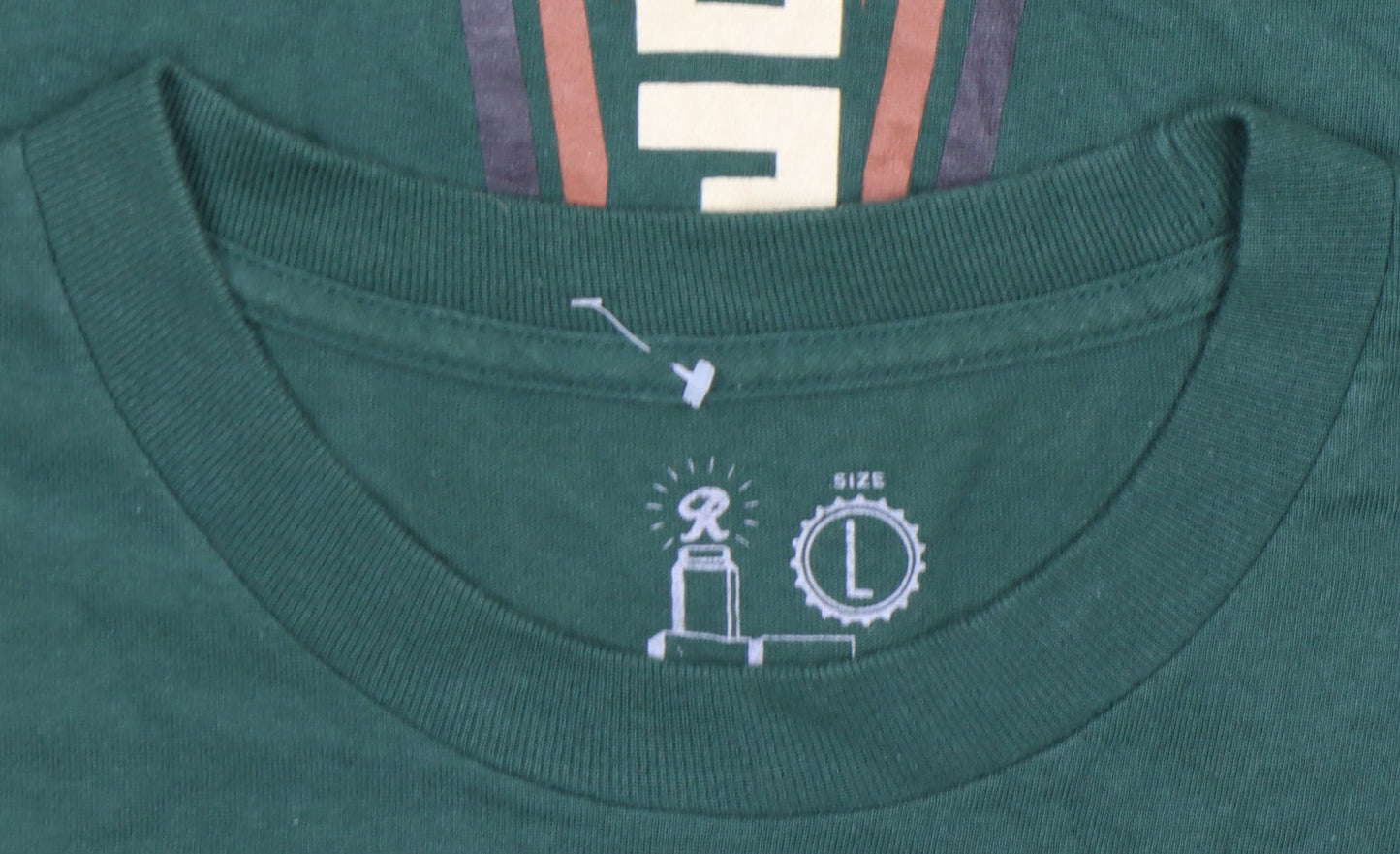 Rainier Men's Green Aztec Graphic Cotton T-Shirt Size L