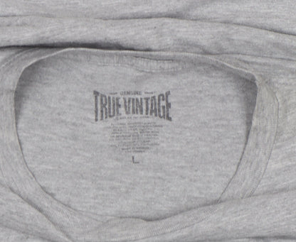 True Vintage Men's Grey Coca-Cola USA Logo T-Shirt Size L