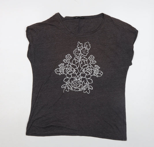 Womens UK Size 18 Dorothy Perkins Grey Basic T-Shirt