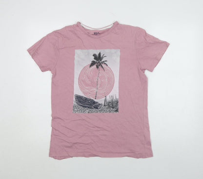 Mens UK Size S M&Co Pink  T-Shirt