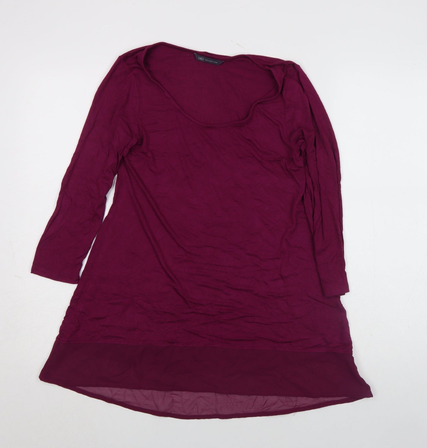 Womens UK Size 8 Marks and Spencer Purple Tunic Blouse