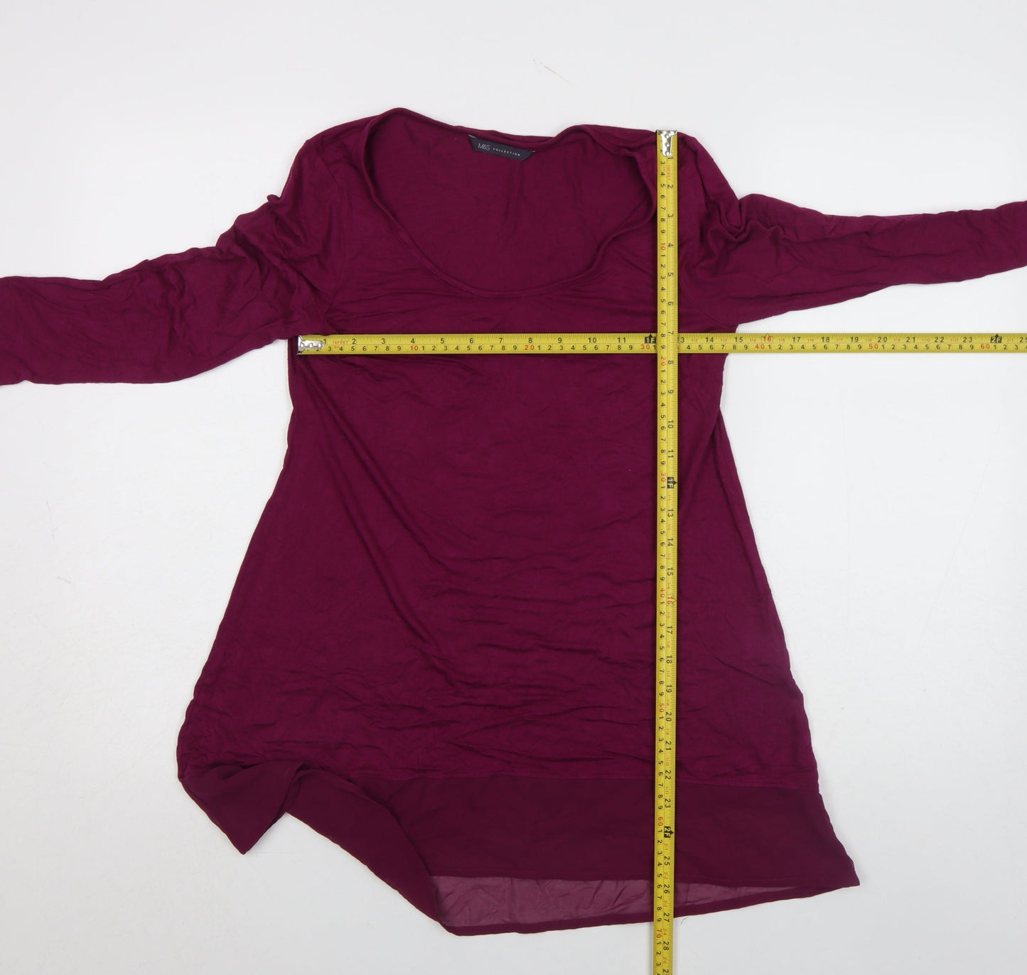 Womens UK Size 8 Marks and Spencer Purple Tunic Blouse