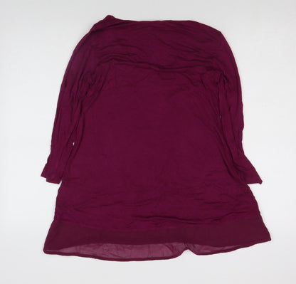 Womens UK Size 8 Marks and Spencer Purple Tunic Blouse