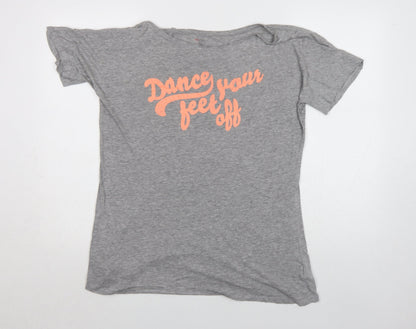 Womens UK Size M H&M Grey Basic T-Shirt