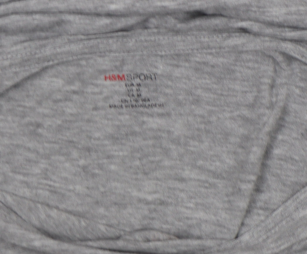 Womens UK Size M H&M Grey Basic T-Shirt