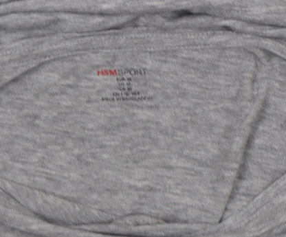 Womens UK Size M H&M Grey Basic T-Shirt