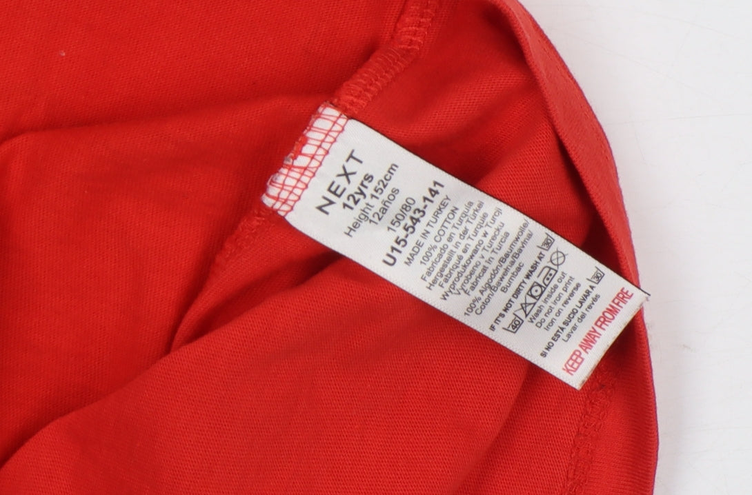 Next Girls Red SpongeBob SquarePants Christmas Graphic T-Shirt 12 Years