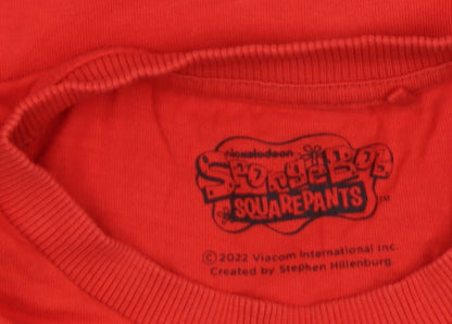 Next Girls Red SpongeBob SquarePants Christmas Graphic T-Shirt 12 Years