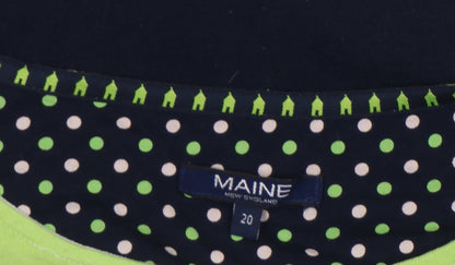 Maine New England Women’s Multicoloured Stripe Cotton 3/4 Sleeve T-Shirt Size 20