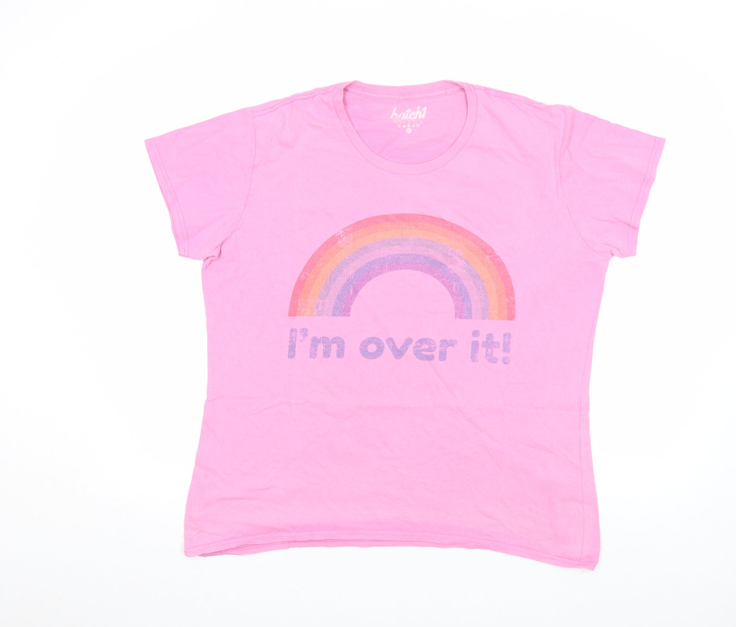 Womens UK Size XL batch1 Pink Basic T-Shirt