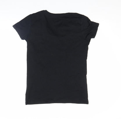 Uniqlo Men’s Black Supima Cotton Short Sleeve Henley T-Shirt M