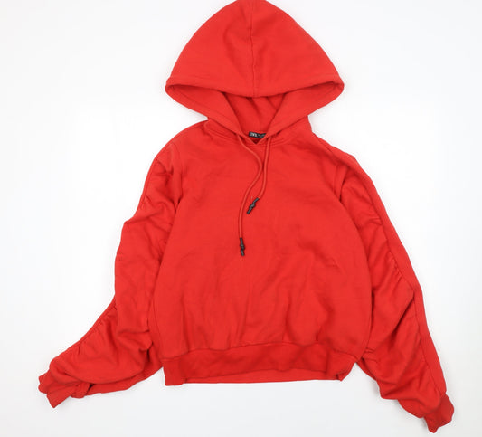 Womens UK Size M Zara Red Pullover Hoodie