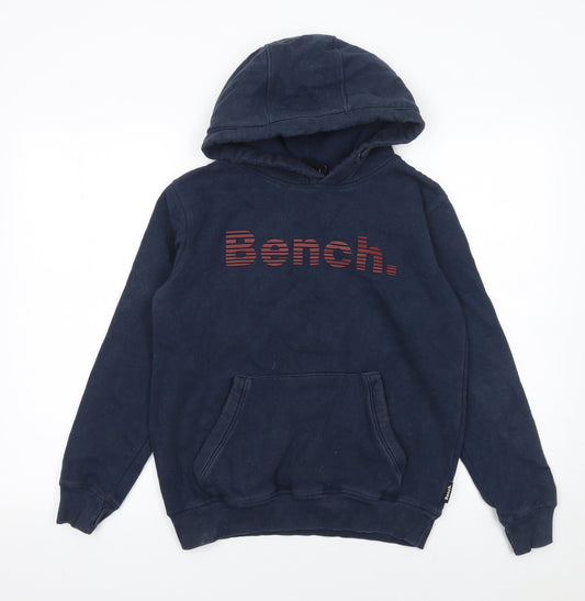 Bench Boys Blue Pullover Hoodie 11-12 Years Fleece Graphic Logo Sweatshirt
