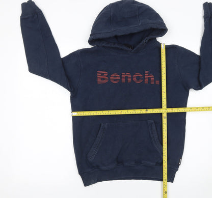 Bench Boys Blue Pullover Hoodie 11-12 Years Fleece Graphic Logo Sweatshirt