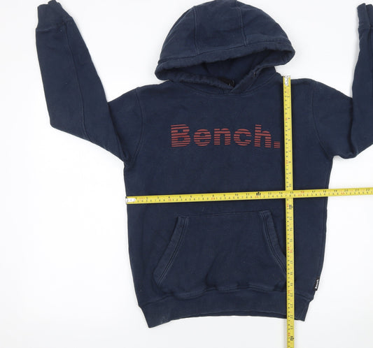Bench Boys Blue Pullover Hoodie 11-12 Years Fleece Graphic Logo Sweatshirt