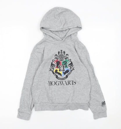 Harry Potter Boys Grey Hogwarts Hoodie 9-10 Years Pullover Fleece