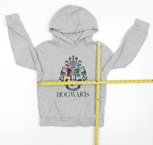 Harry Potter Boys Grey Hogwarts Hoodie 9-10 Years Pullover Fleece