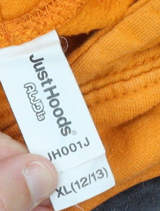 Boys UK Size 12-13 Years Just Hoods Orange Pullover Hoodie