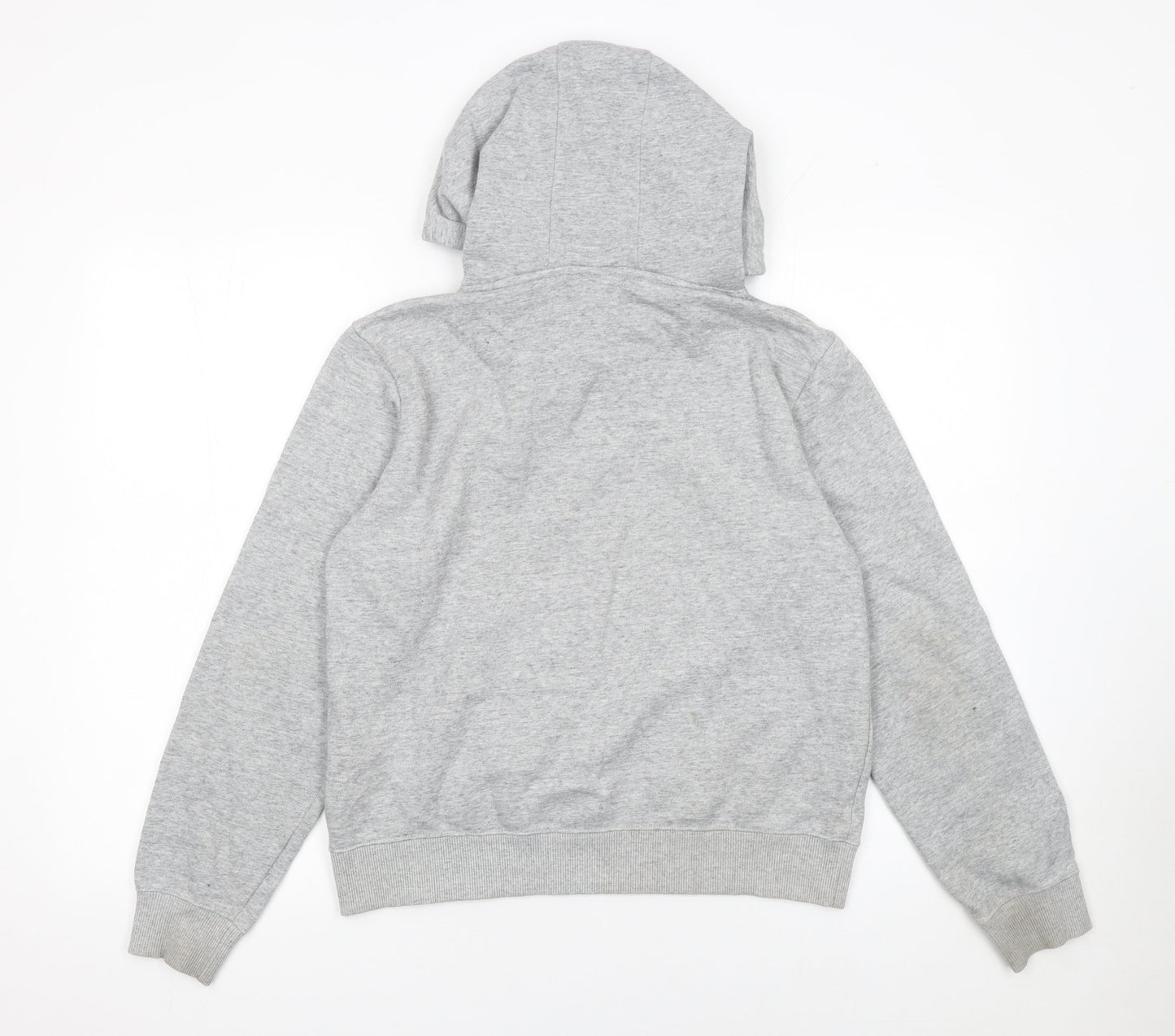 Champion Womens Grey Pullover Hoodie M Cotton Blend Logo Casual