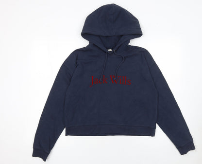 Womens UK Size 8 Jack Wills Blue Pullover Hoodie