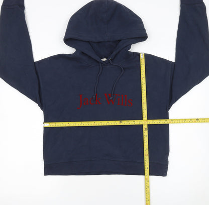 Womens UK Size 8 Jack Wills Blue Pullover Hoodie
