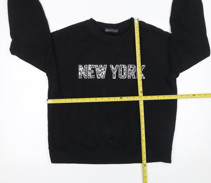 Womens UK Size M Marks and Spencer Black Pullover Sweatshirt