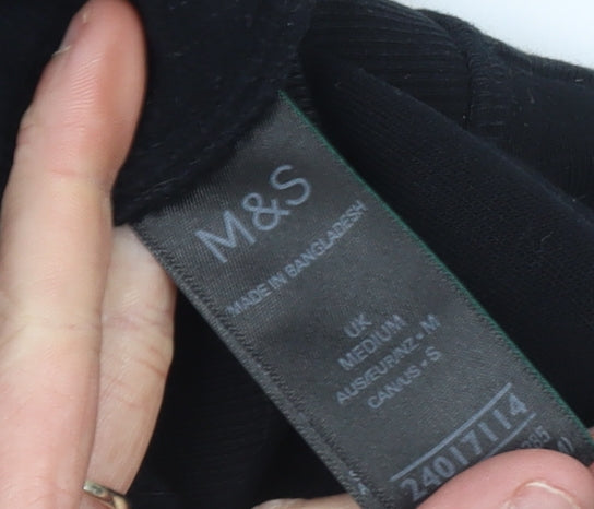Womens UK Size M Marks and Spencer Black Pullover Sweatshirt