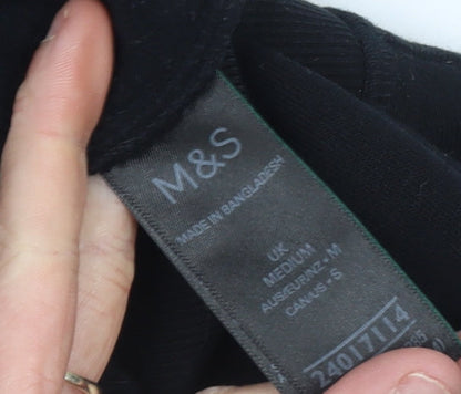 Womens UK Size M Marks and Spencer Black Pullover Sweatshirt