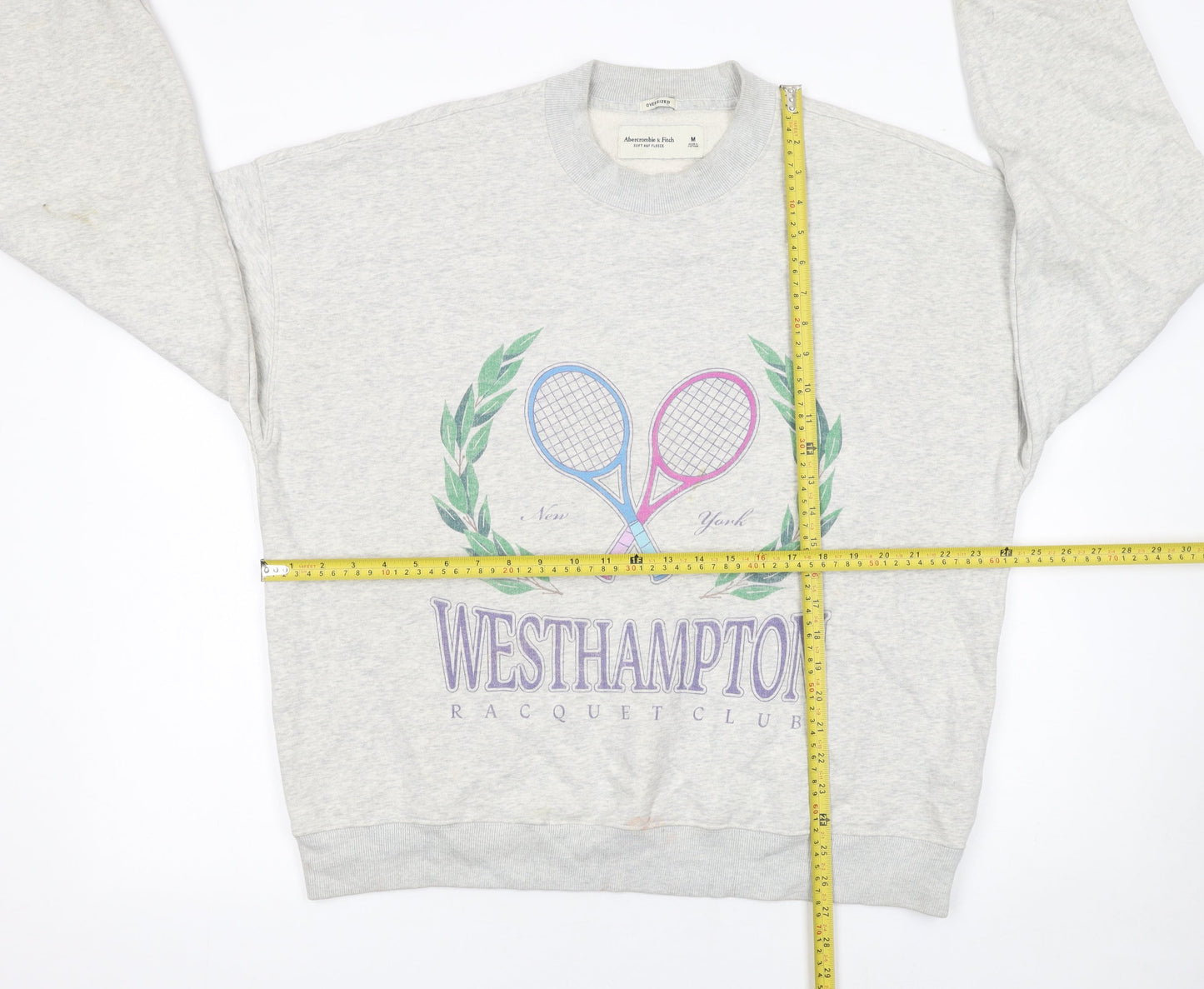 Abercrombie & Fitch Womens Grey Oversized Pullover Sweatshirt M