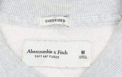 Abercrombie & Fitch Womens Grey Oversized Pullover Sweatshirt M