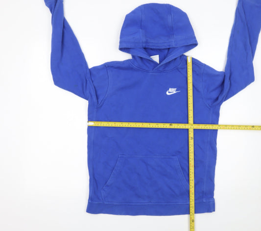 Nike Boys Blue Pullover Hoodie XL Fleece Logo Hooded Sweatshirt