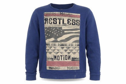 Mens UK Size L Denim 73 Blue Pullover Sweatshirt