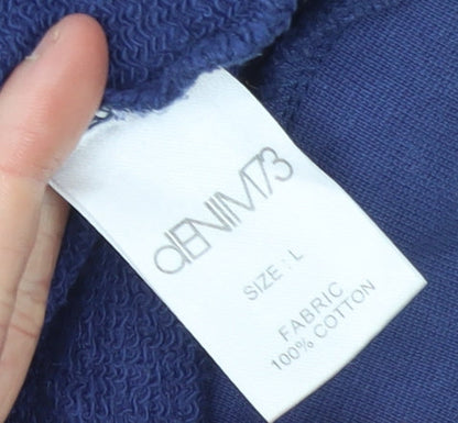 Mens UK Size L Denim 73 Blue Pullover Sweatshirt