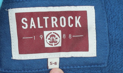 Boys UK Size 5-6 Years Saltrock Blue Full Zip Hoodie
