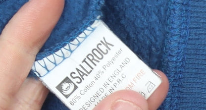 Boys UK Size 5-6 Years Saltrock Blue Full Zip Hoodie