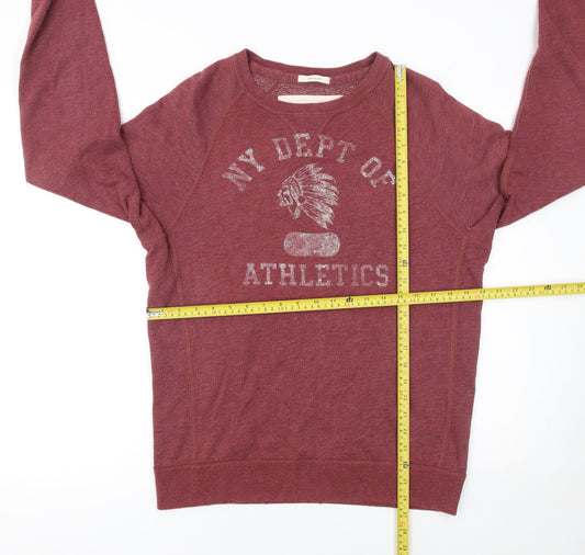 Abercrombie & Fitch Men’s Red Graphic Sweatshirt M Regular Fit