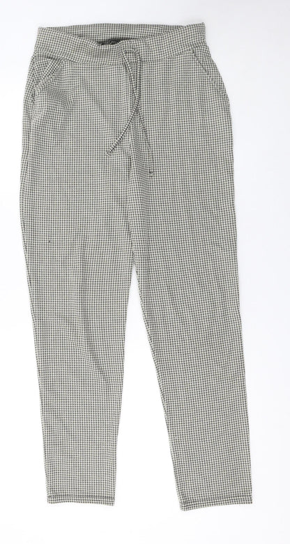 George Women’s Grey Houndstooth Tapered Trousers Size 12