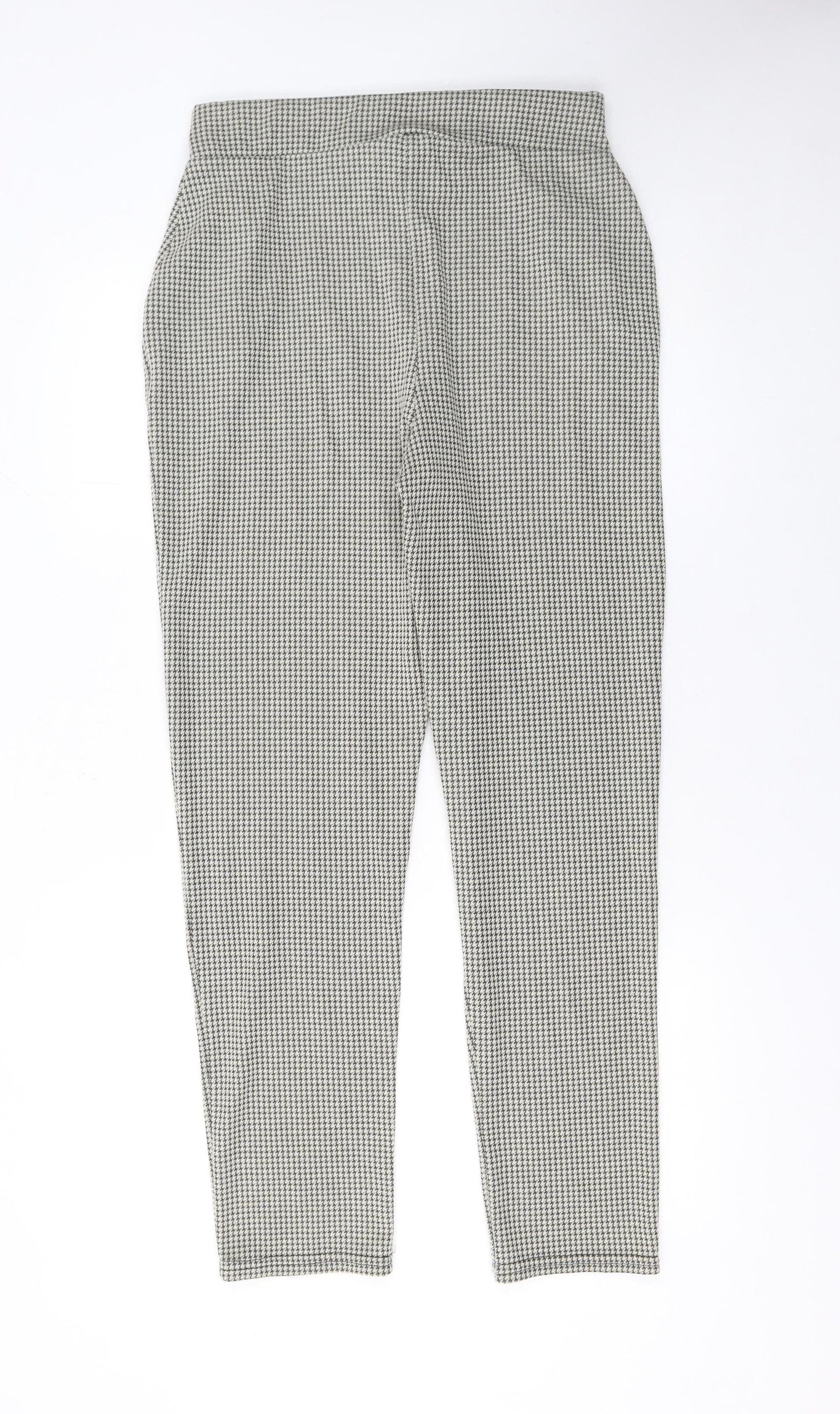 George Women’s Grey Houndstooth Tapered Trousers Size 12