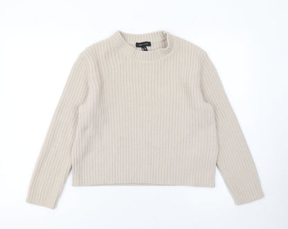 Womens UK Size 14 New Look Beige Pullover Jumper