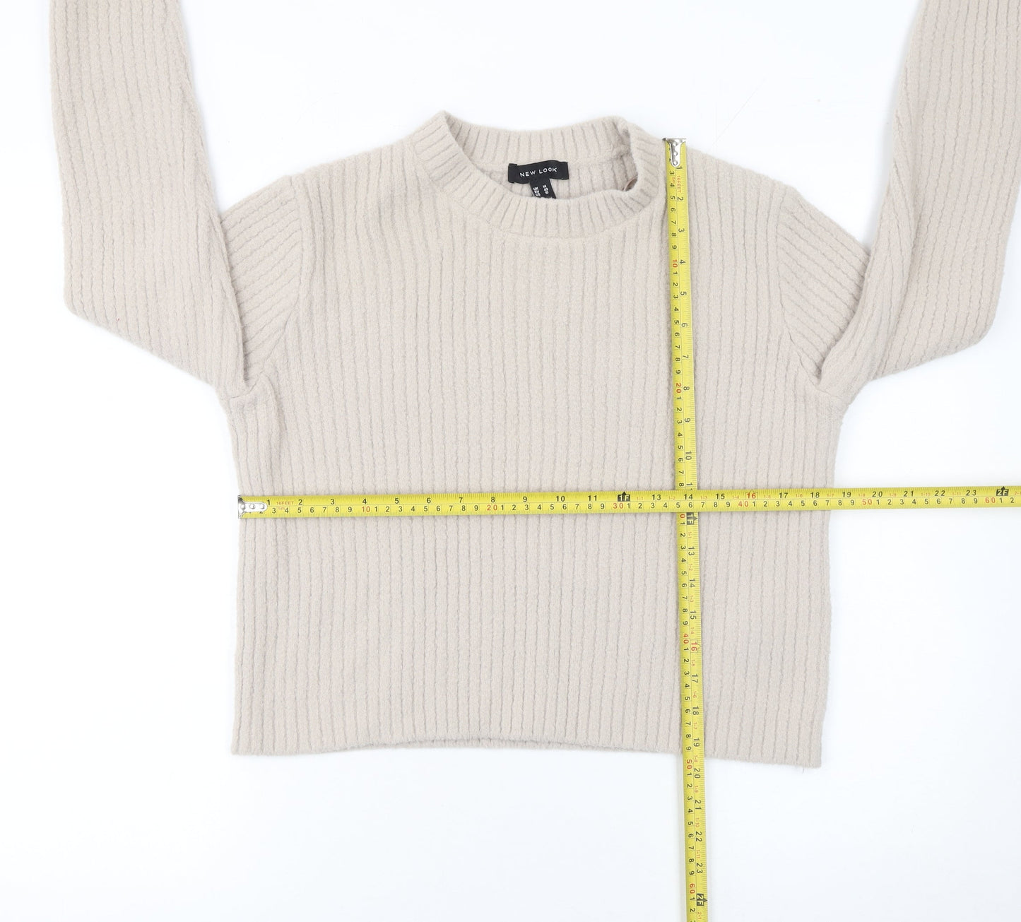 Womens UK Size 14 New Look Beige Pullover Jumper